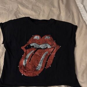 Kids Black Graphic T-Shirt